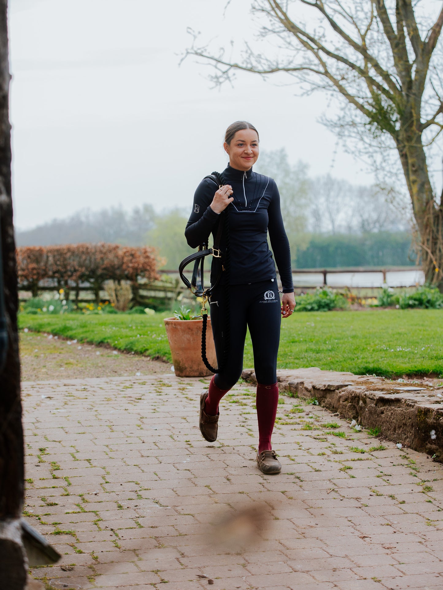 Maya Gun Metal Grey Pleated Base Layer