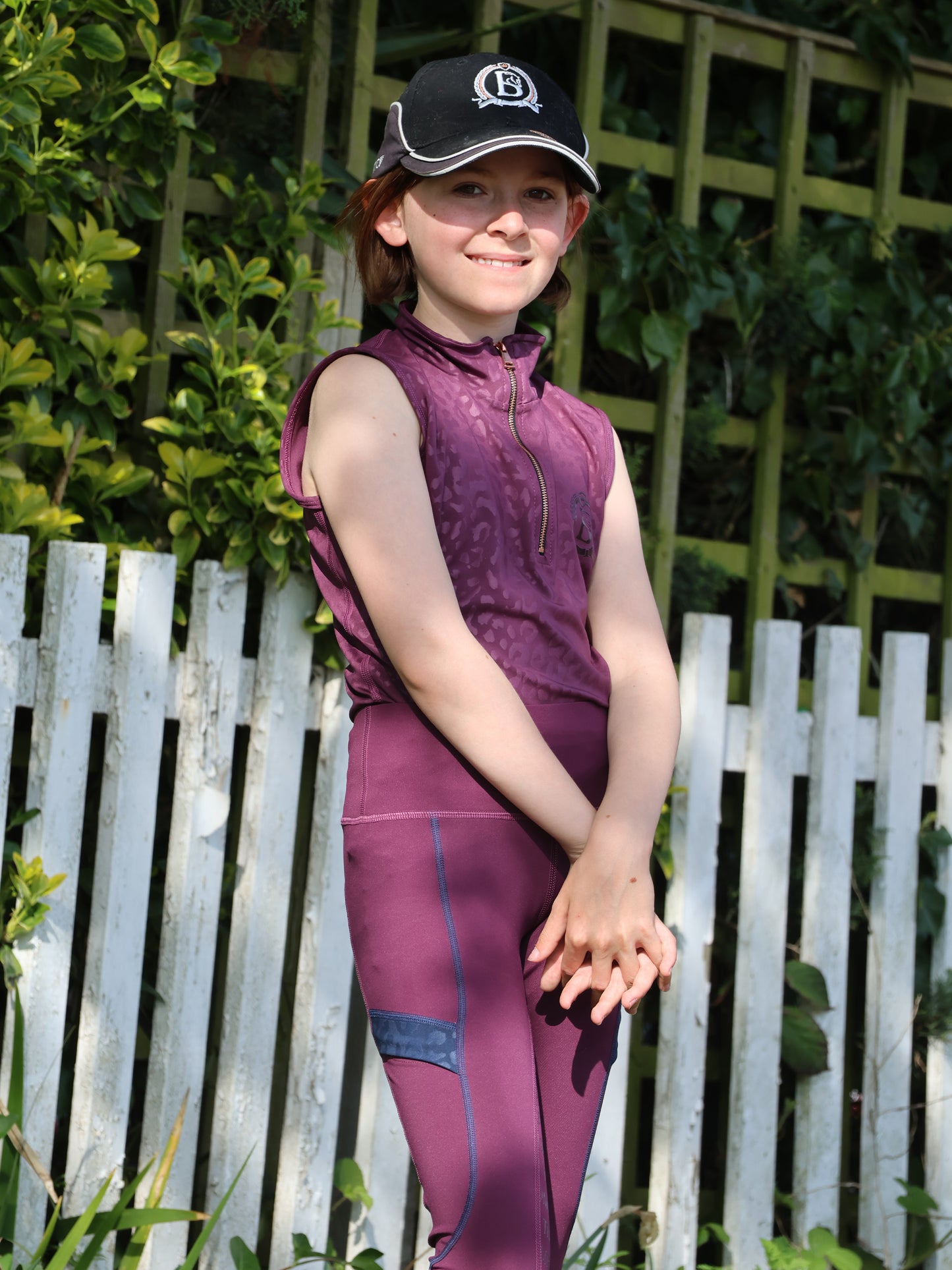 Leonora Plum & Navy Mini Leggings