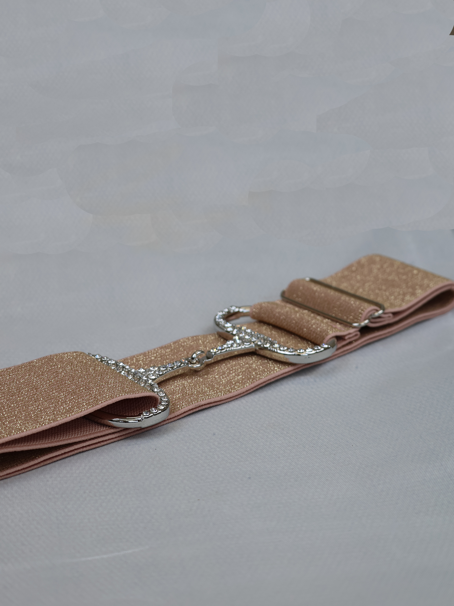 Belt - Metallic Gold with Silver Diamante Snaffle