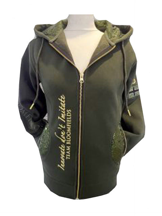 Ava Olive Mini Fitted zip hoodie