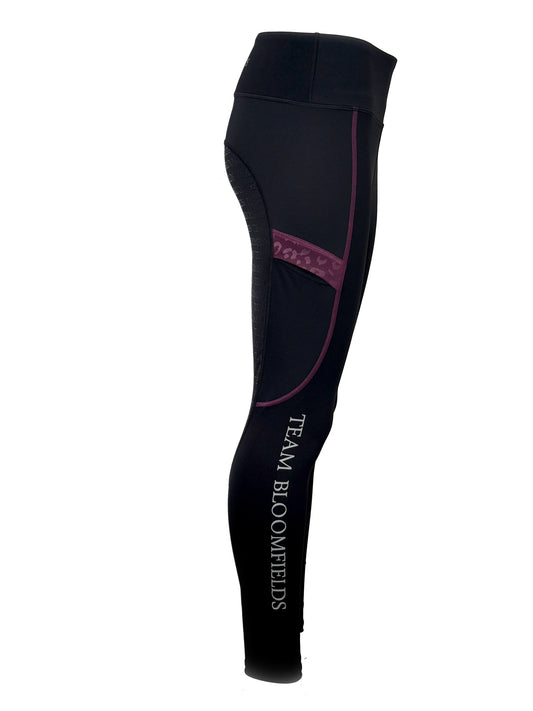 Leonara Black & Plum Mini Leggings