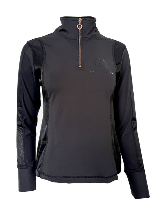 Glimmer Black Mini Base Layer with Long Sleeves
