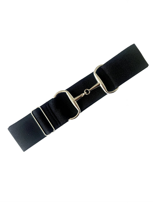 Black With Gold Snaffle Belt