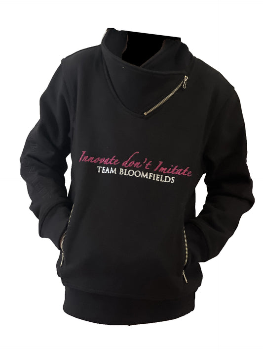 Eleanor Black & Hot Pink High Collar Mini Pullover