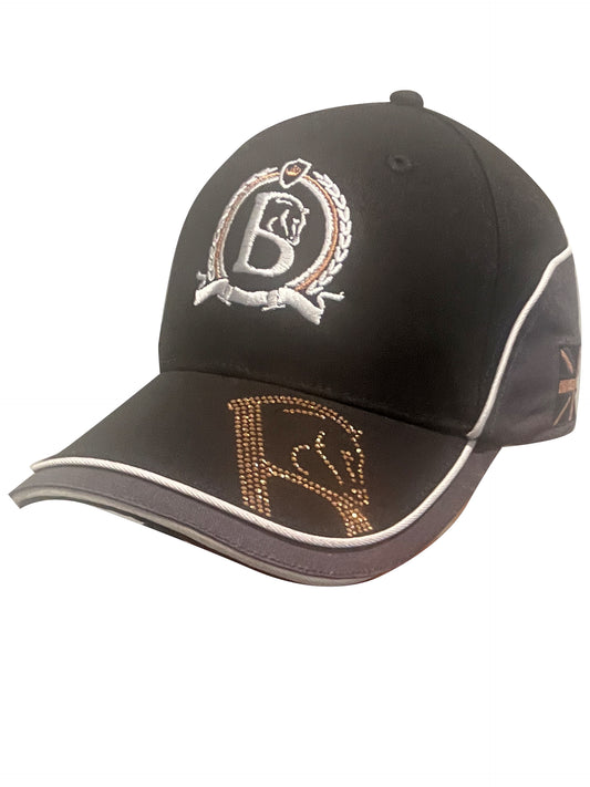 Sparkle Black, Grey & Rose Gold Baseball Cap
