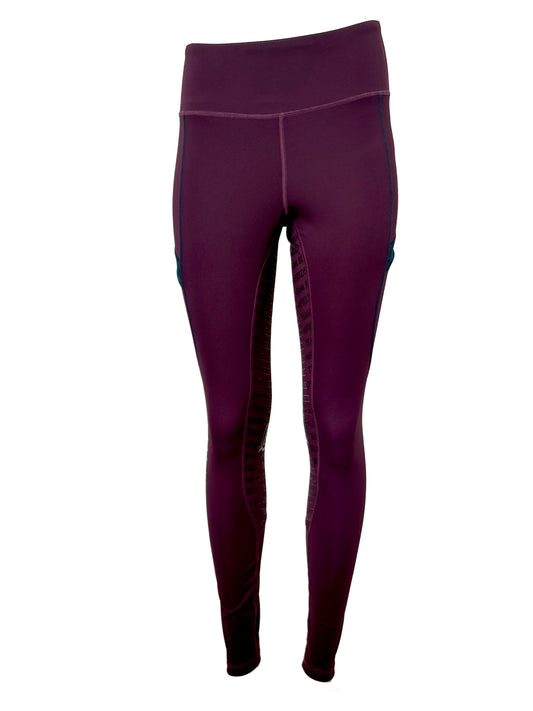 Leonara Plum & Black Mini Leggings