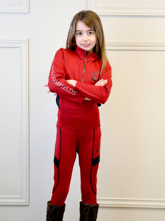 Burgundy & Black Mini Leggings