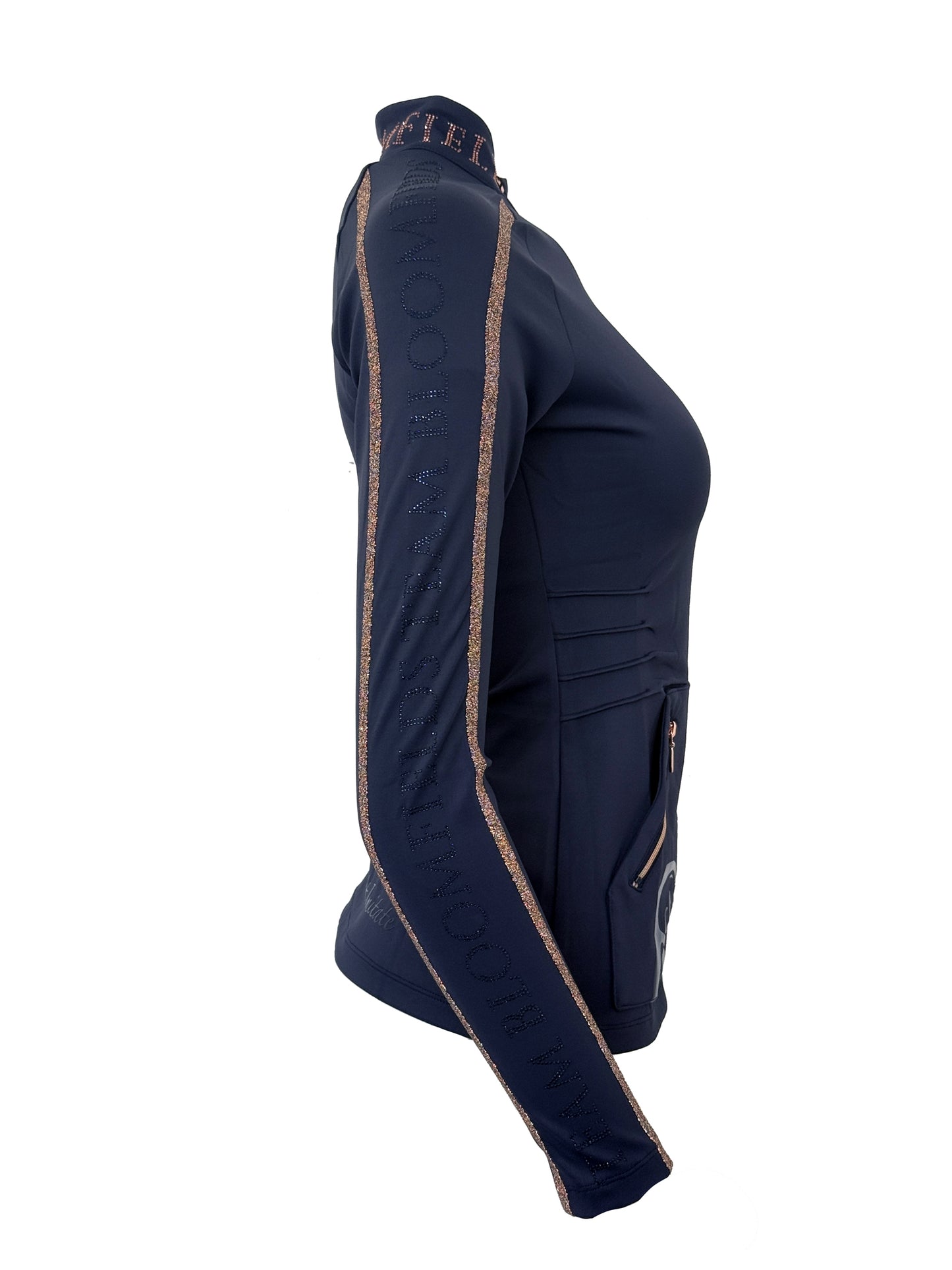 Caitlin Crystal Navy Training Jacket