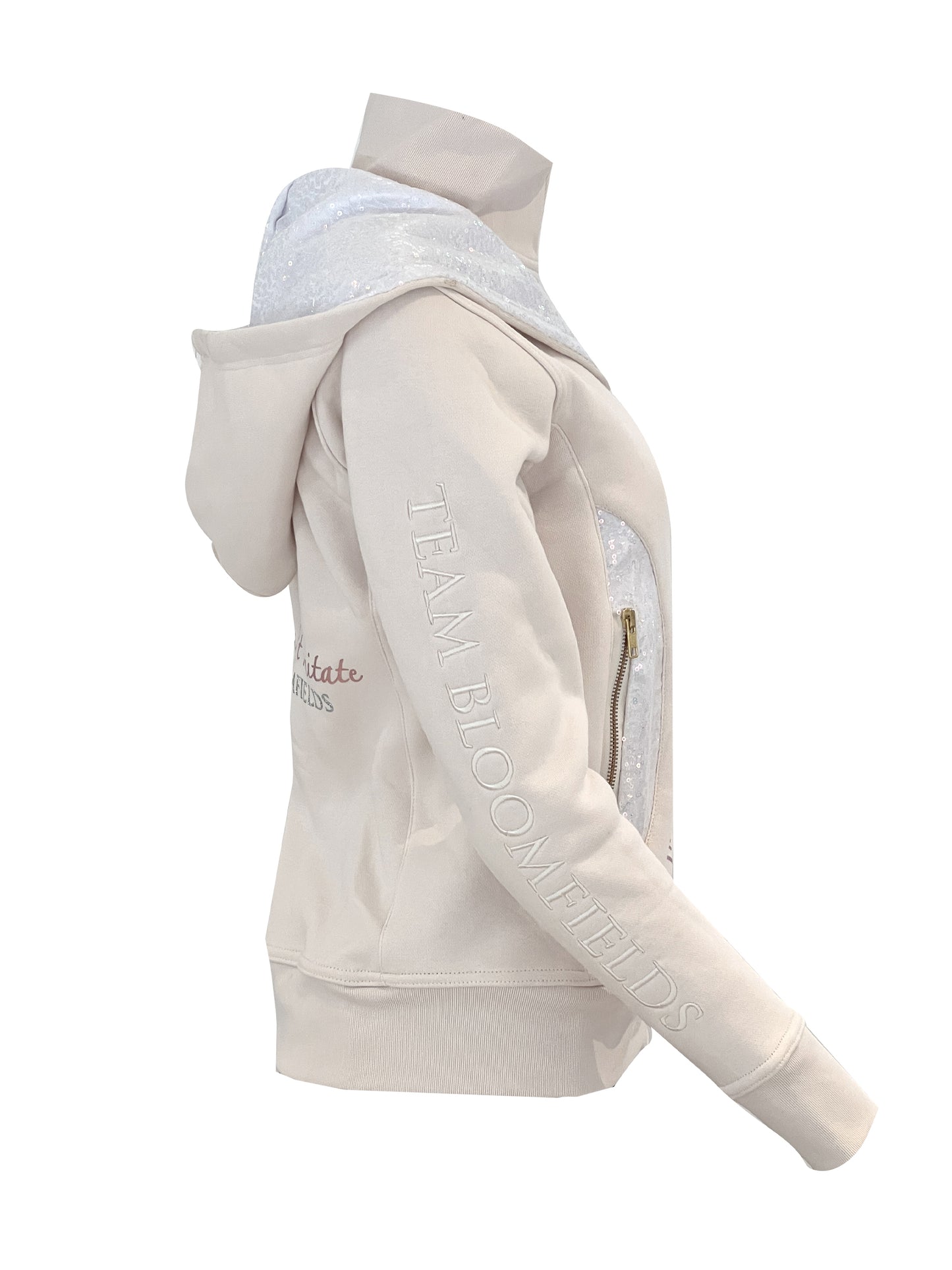 Arabella Winter White Double Collar Hoodie