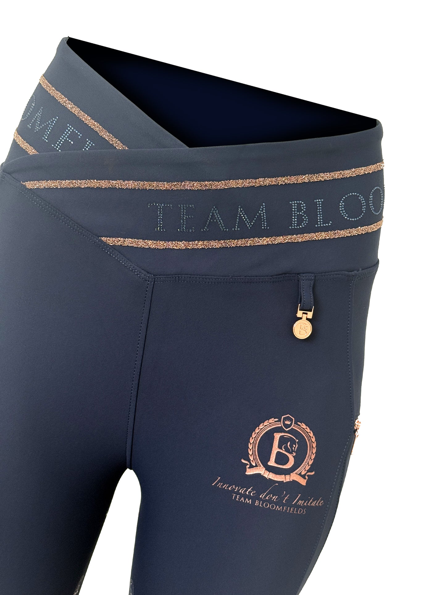 Mini Celeste Navy Crystal leggings