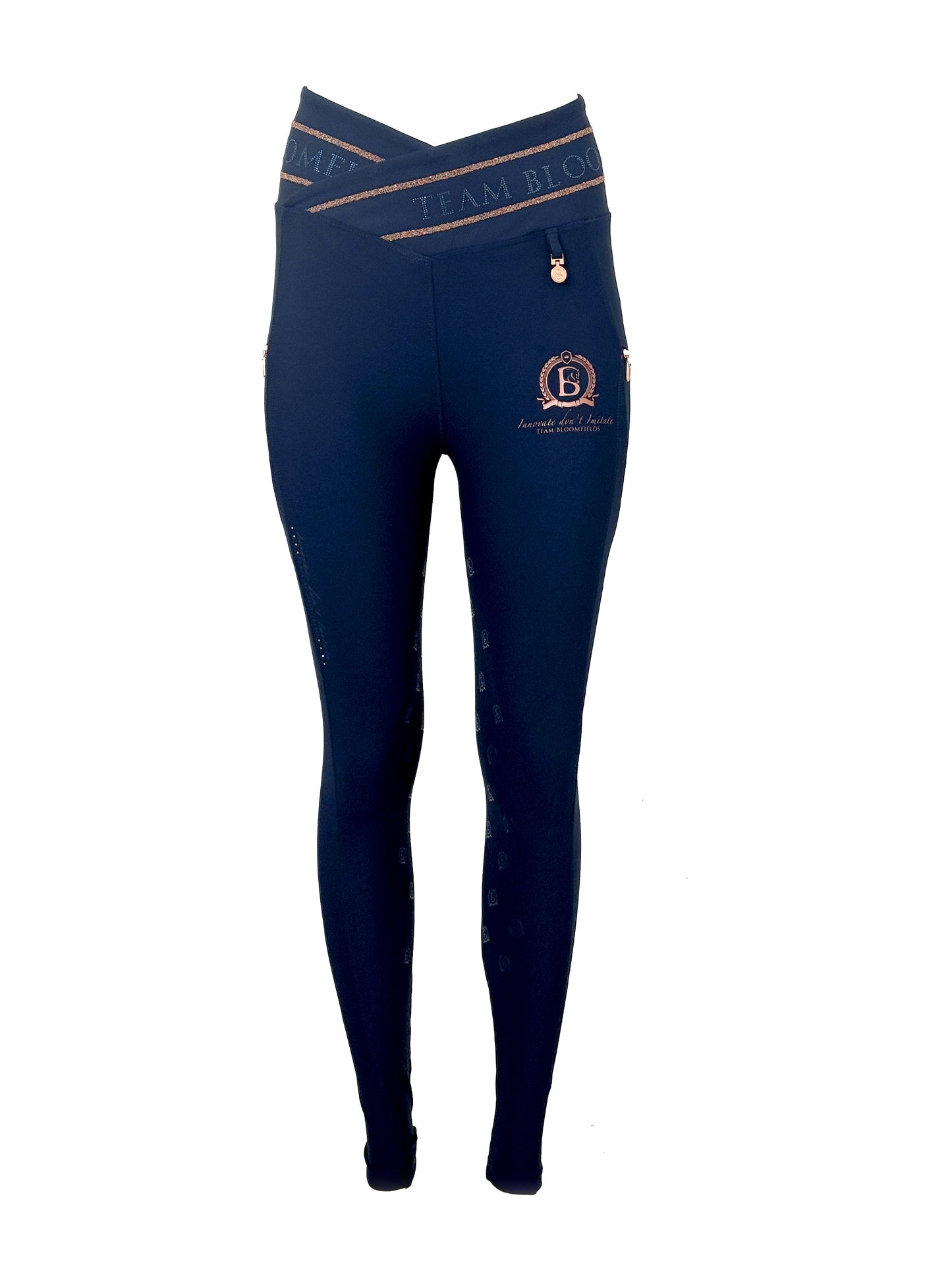 Mini Celeste Navy Crystal leggings