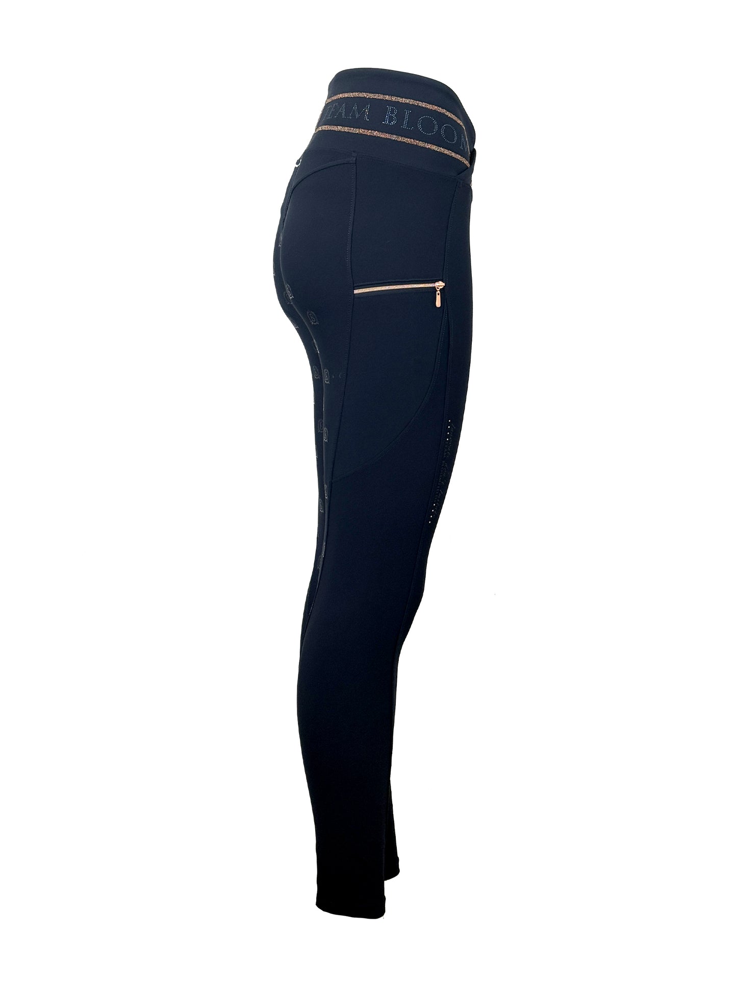 Mini Celeste Navy Crystal leggings