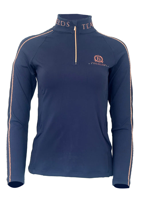 Chloe Navy Crystal Adults Base Layer With Long Sleeves