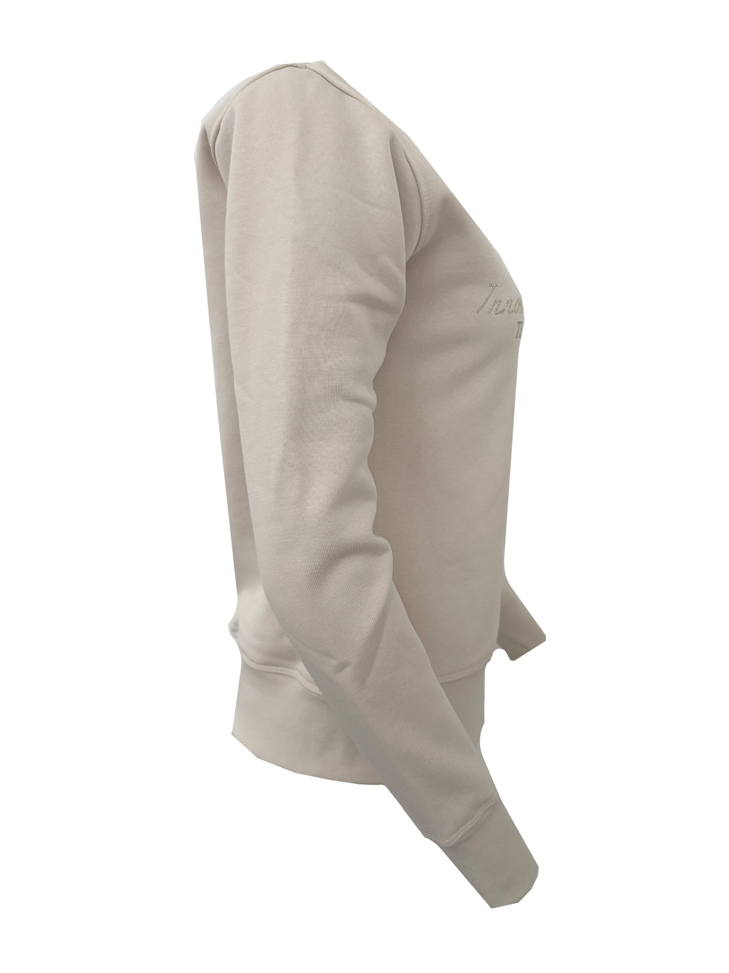 Summer in Winter White With White Rhinestones Crew Neck Adults Top