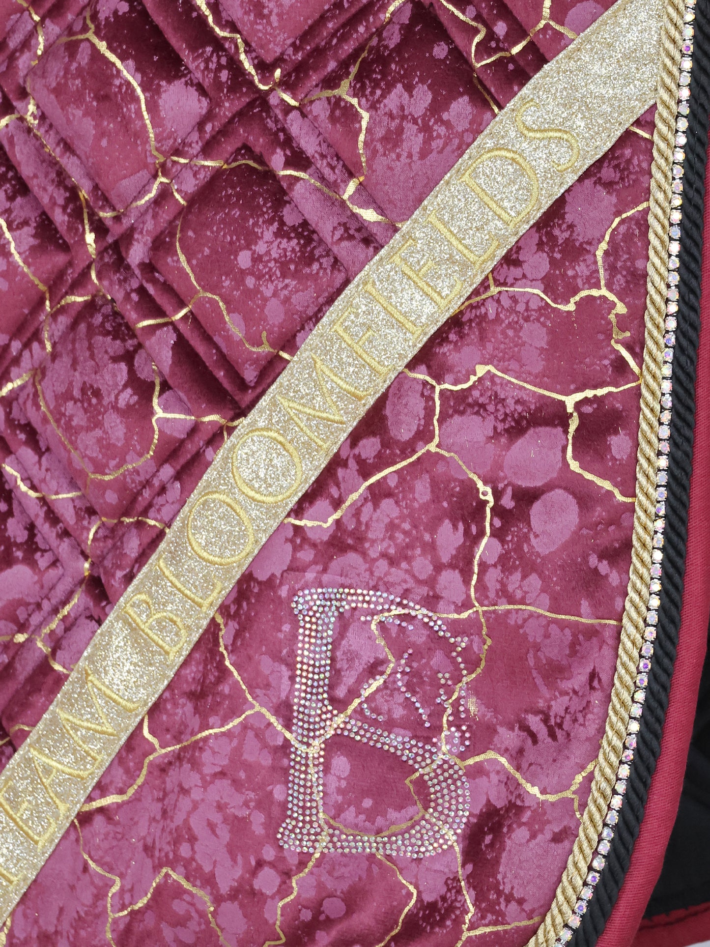 Saddle Pad - Electra Mulberry and Gold Jump