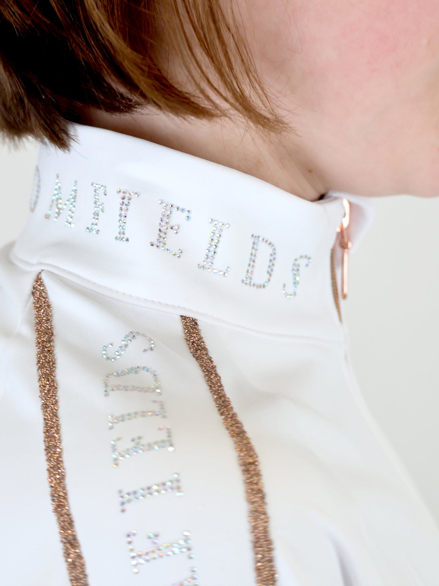 Chloe White Crystal Base Layer With Long Sleeves