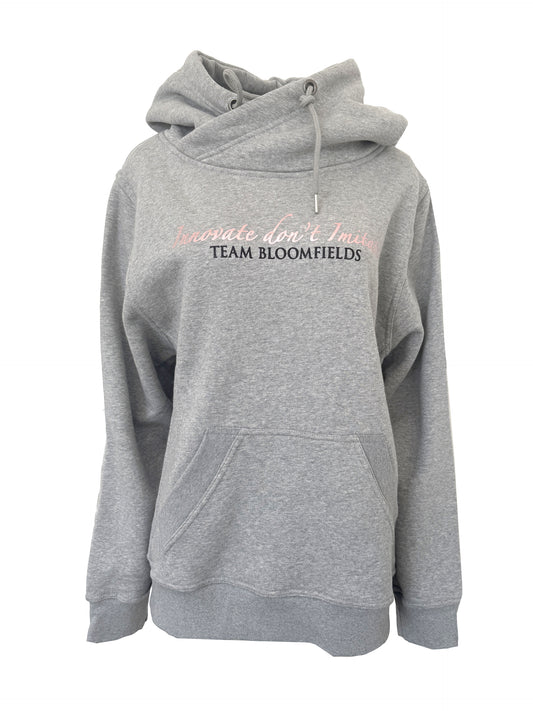Adelle Grey Cross Necked Adult Hoodie