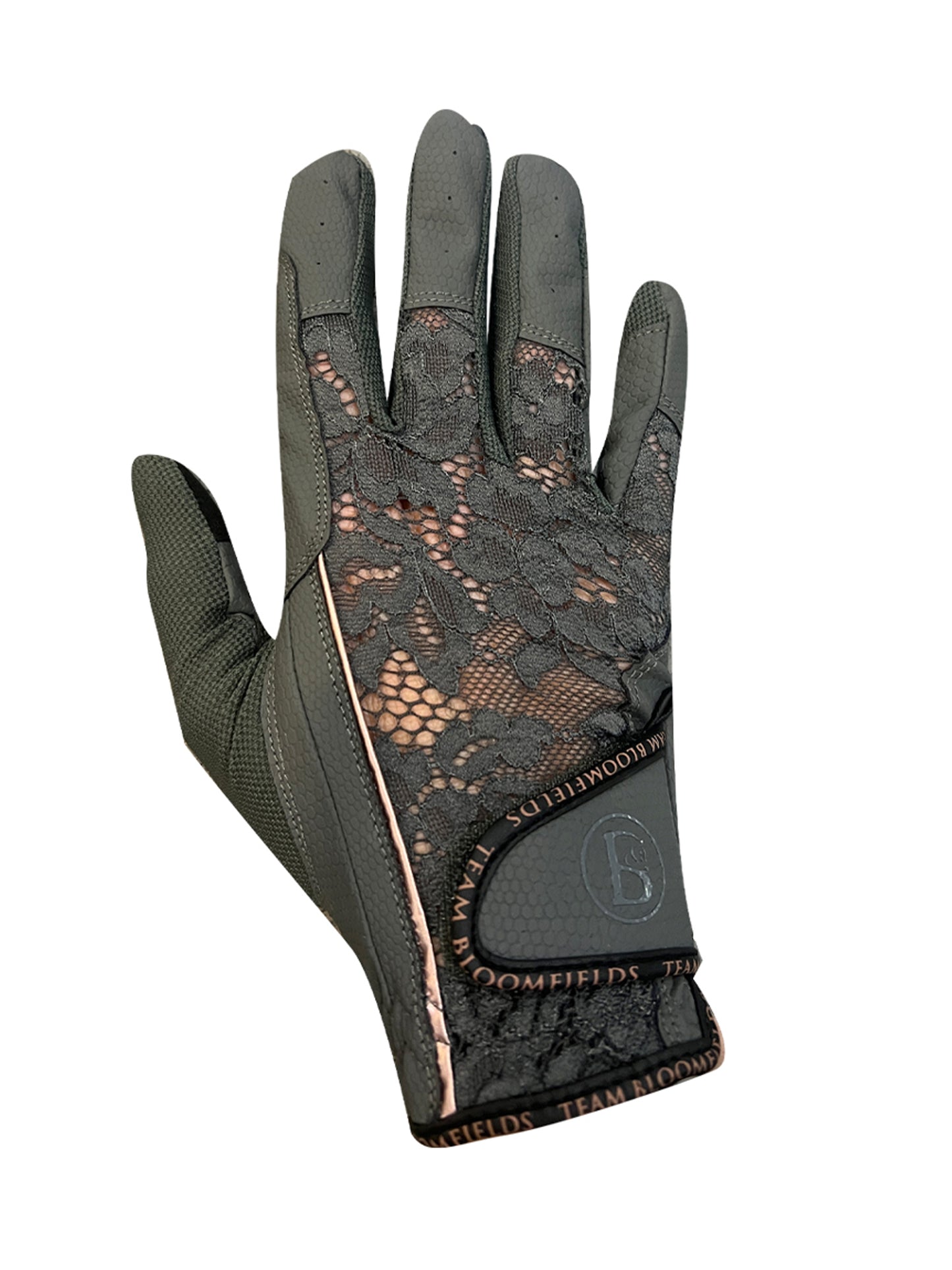 Concours Elegant Grey & Rose Gold Lace Gloves