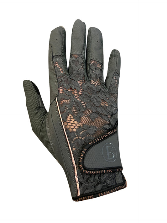 Concours Elegant Grey & Rose Gold Lace Gloves