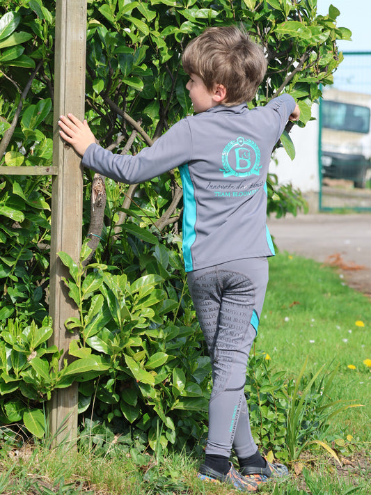 Grey & Teal Mini Leggings