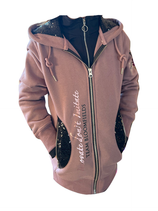 Ava Heather Mini Fitted Zip Hoodie