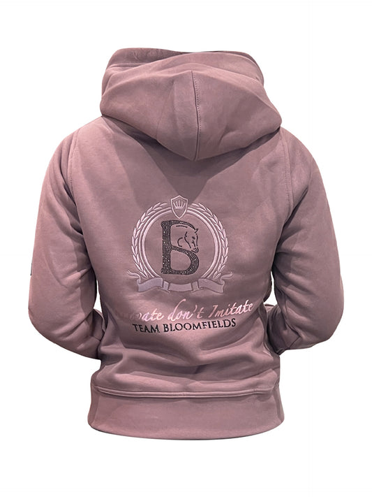 Orla Heather With Diamanté Wording Cross Necked Mini Hoodie