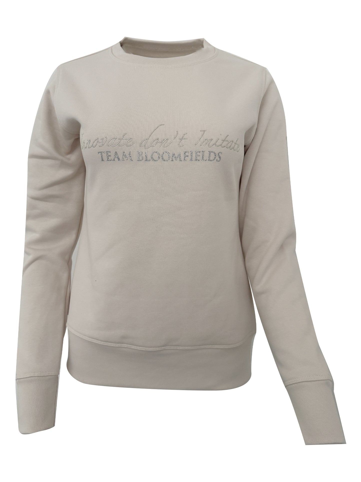 Summer Winter White With White Rhinestones Mini Crew Neck Top