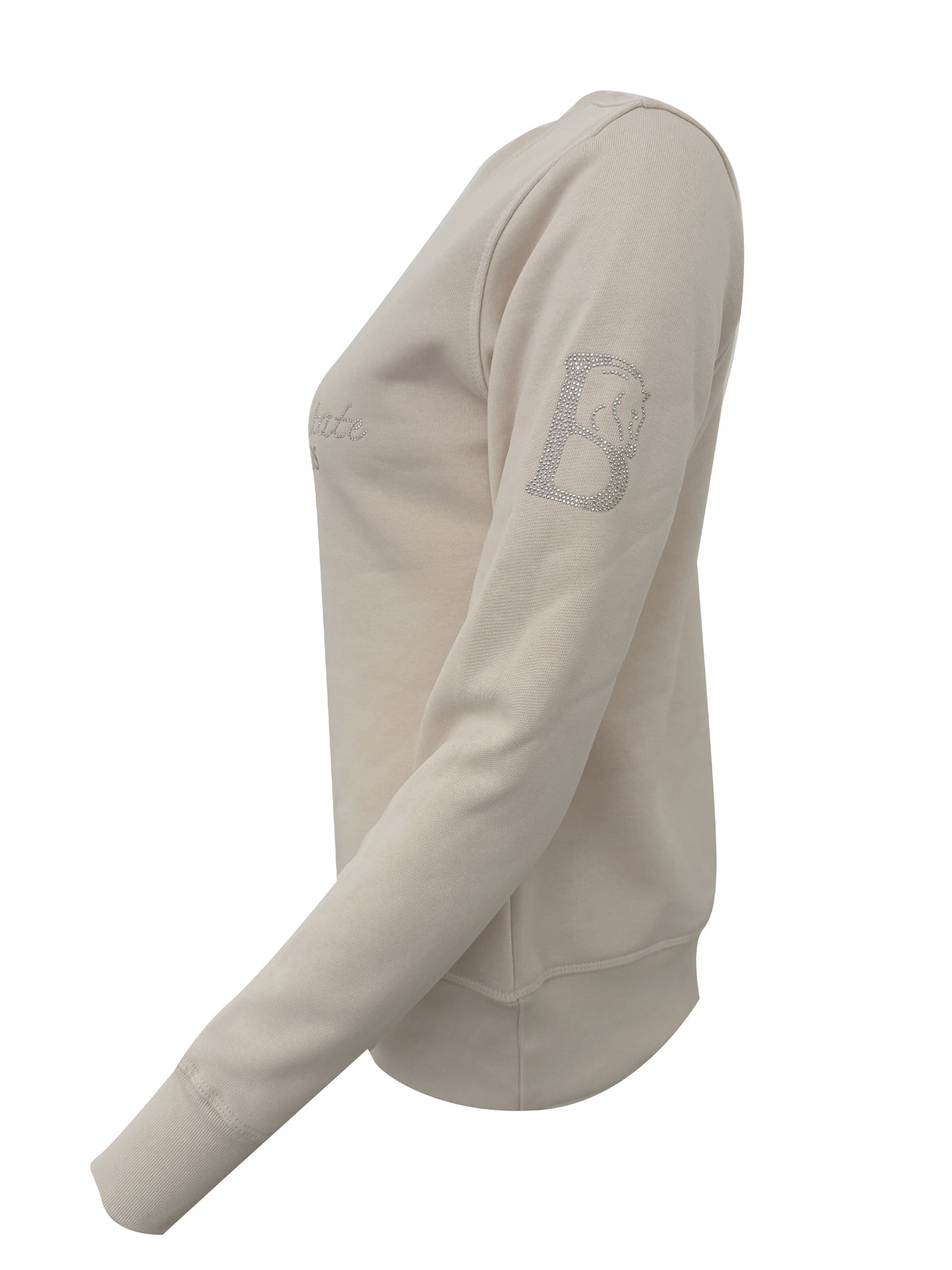 Summer in Winter White With White Rhinestones Crew Neck Adults Top