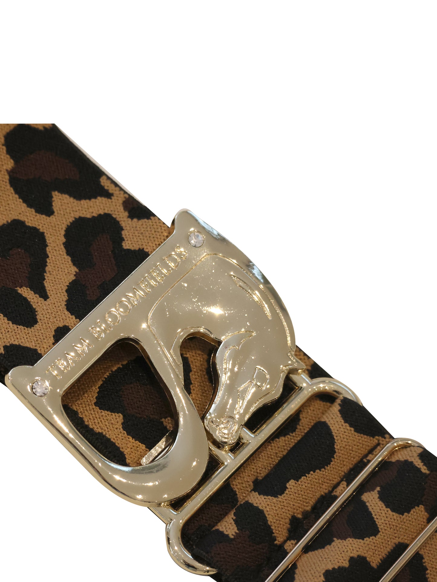 Leopard Print Gold B Belt