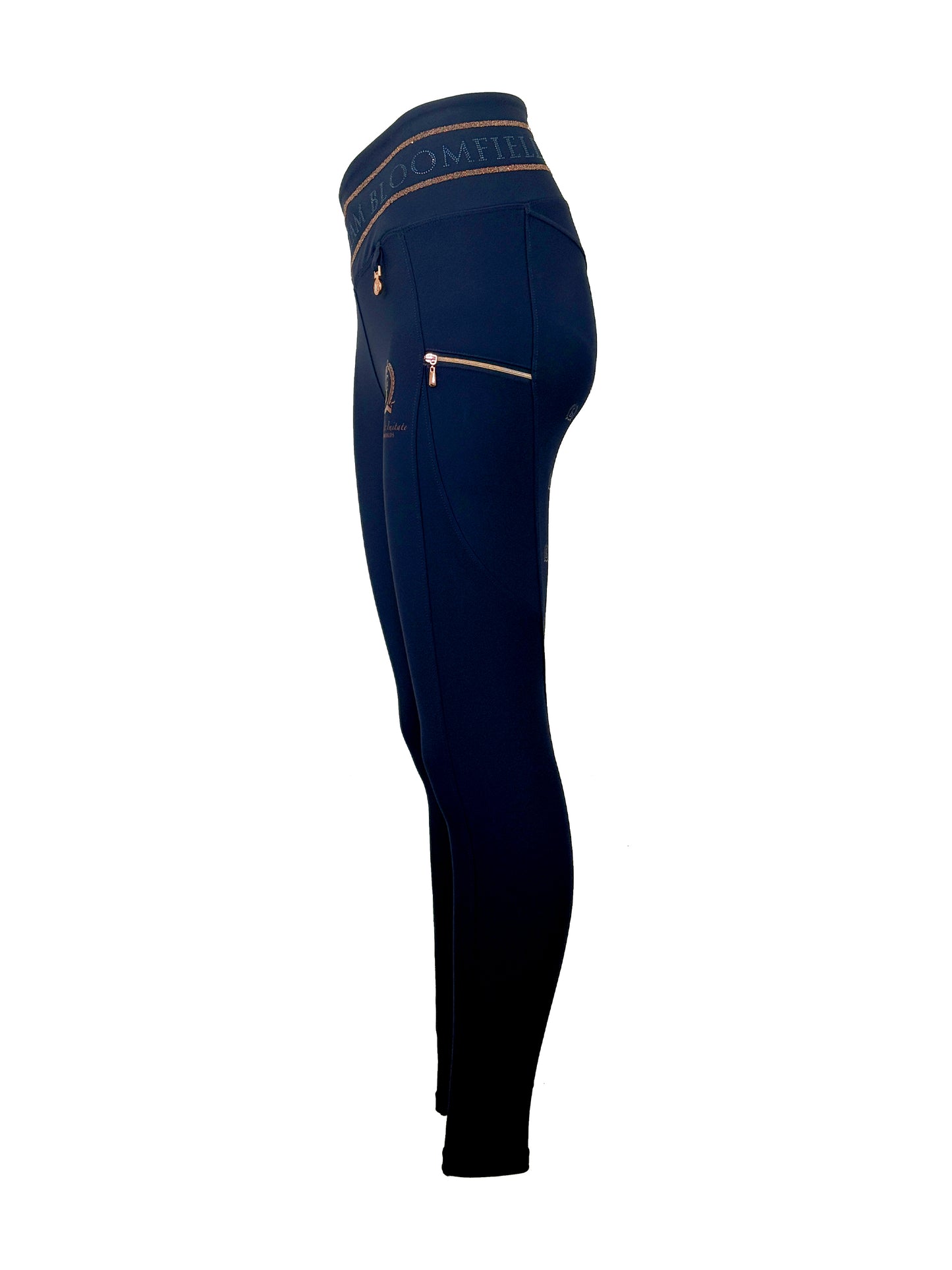 Mini Celeste Navy Crystal leggings
