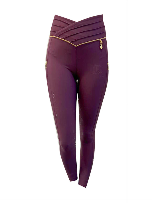 Maya Ultra High Pleated Mulberry Leggings