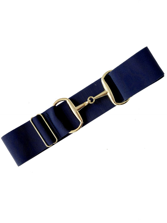 Navy & Gold Snaffle Belt