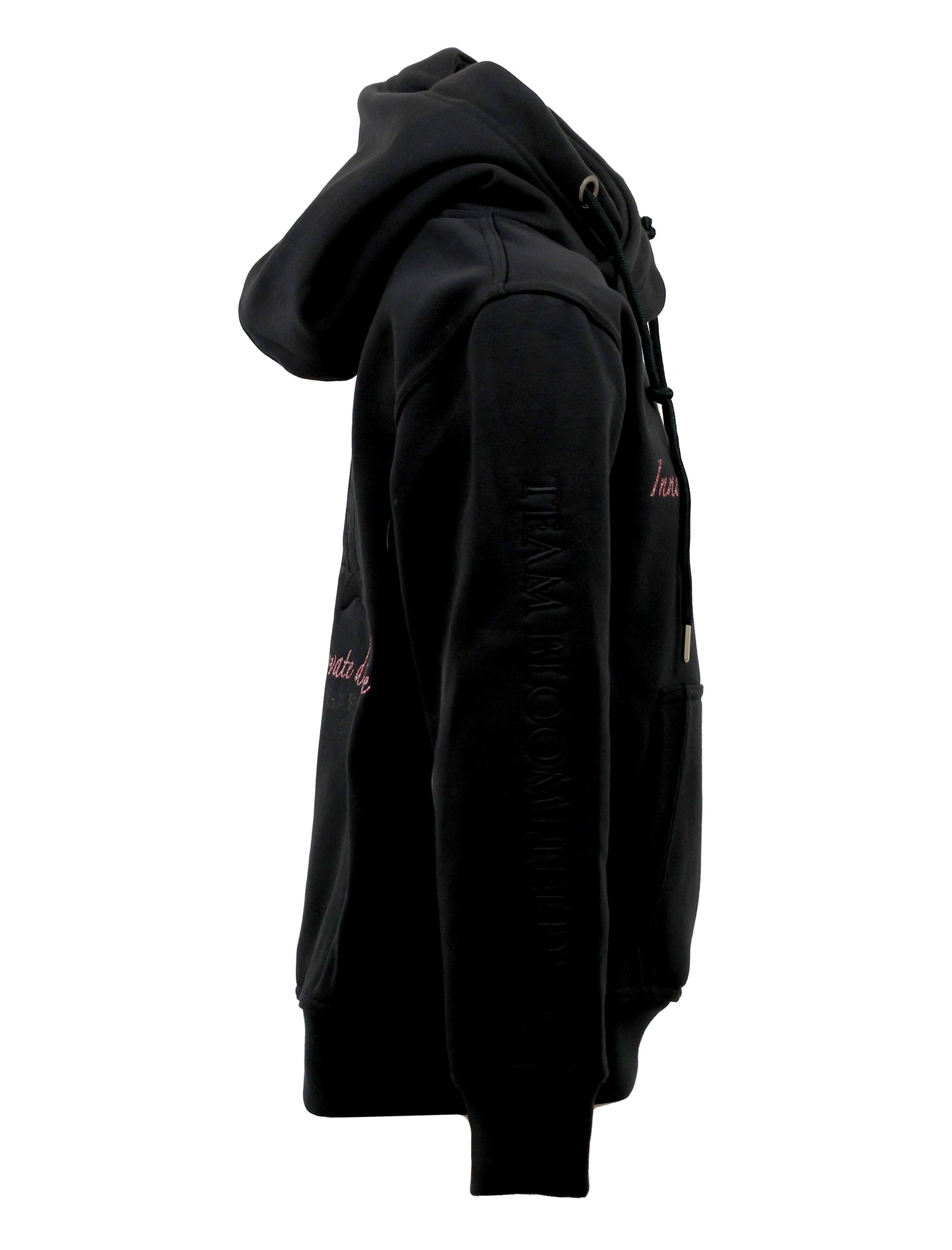 Orla Black with Diamante Cross Necked Mini Hoodie