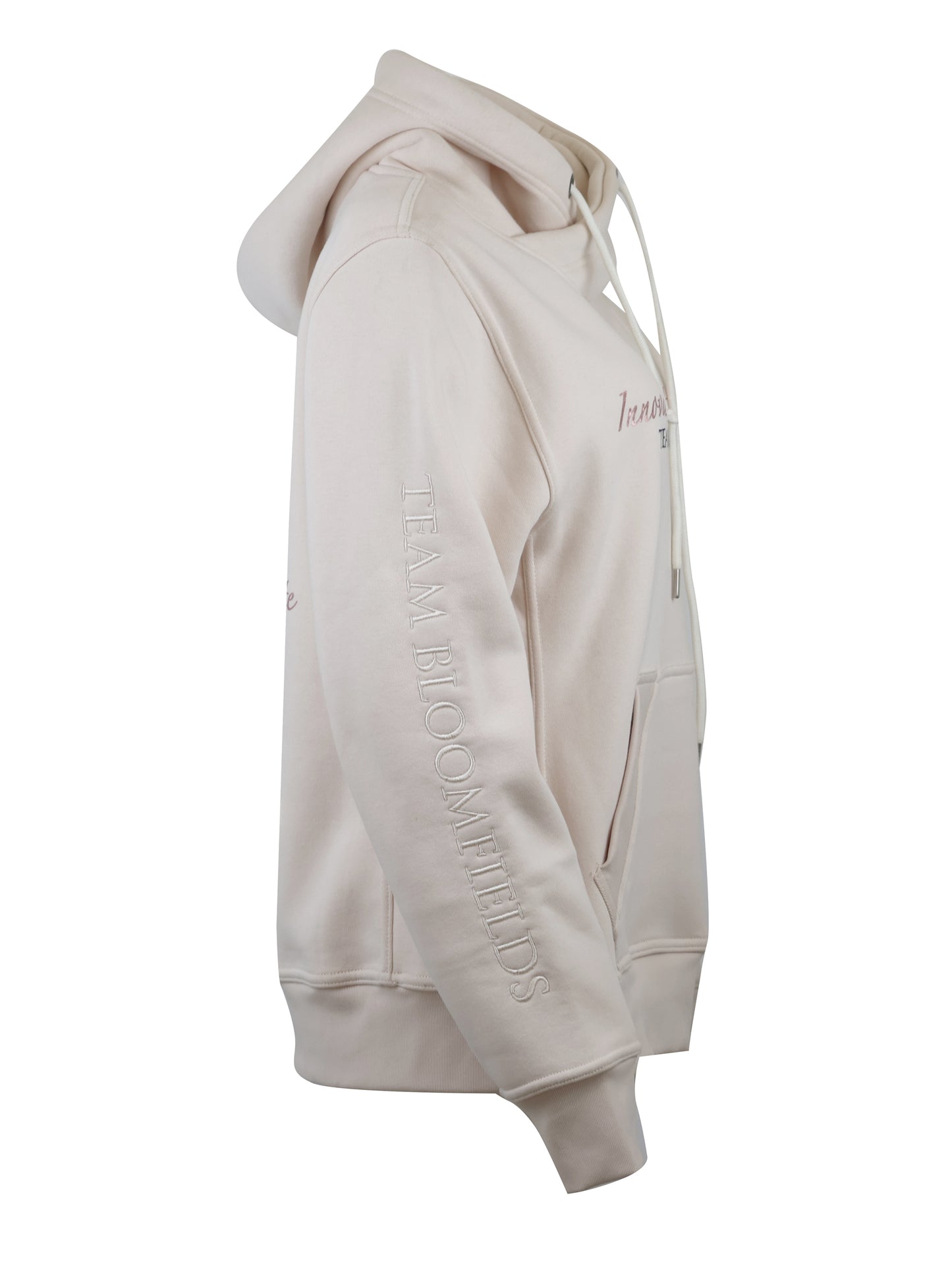 Orla Cream with Diamante Cross Necked Adult Hoodie