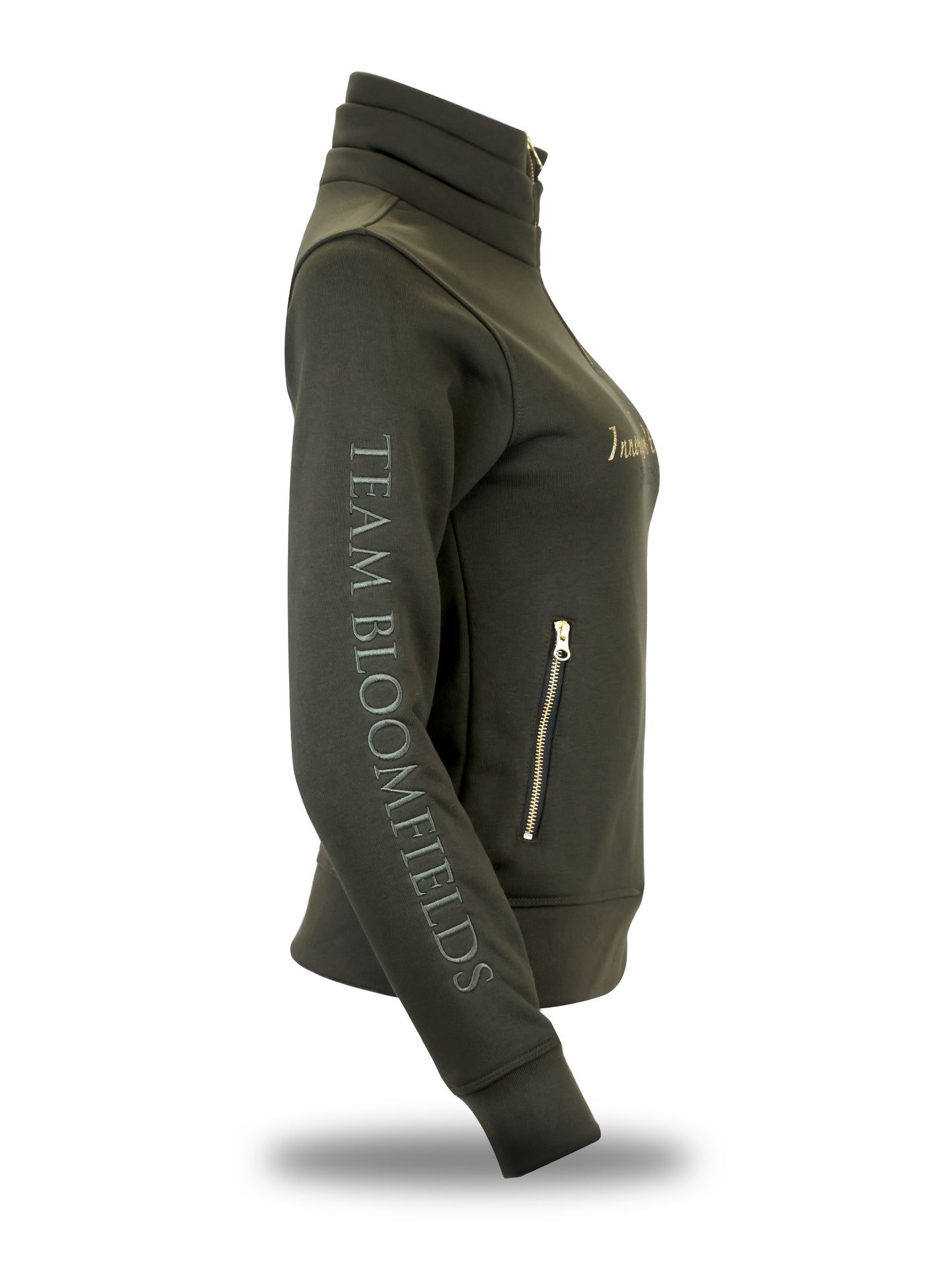 Kids Sade in Olive & Black Glitter & Quarter Zip Top