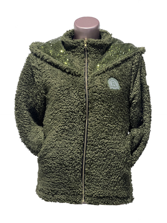 Taggie Olive Double Collar Teddybear Adult Fleece