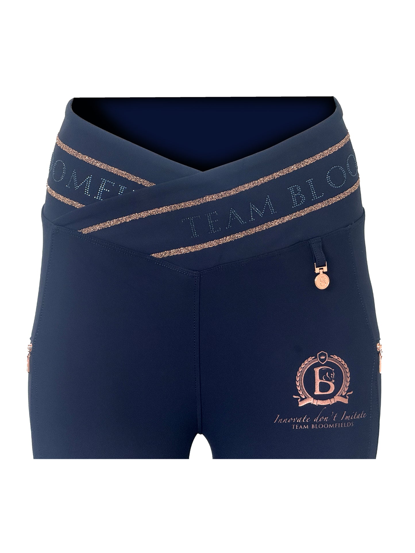 Mini Celeste Navy Crystal leggings