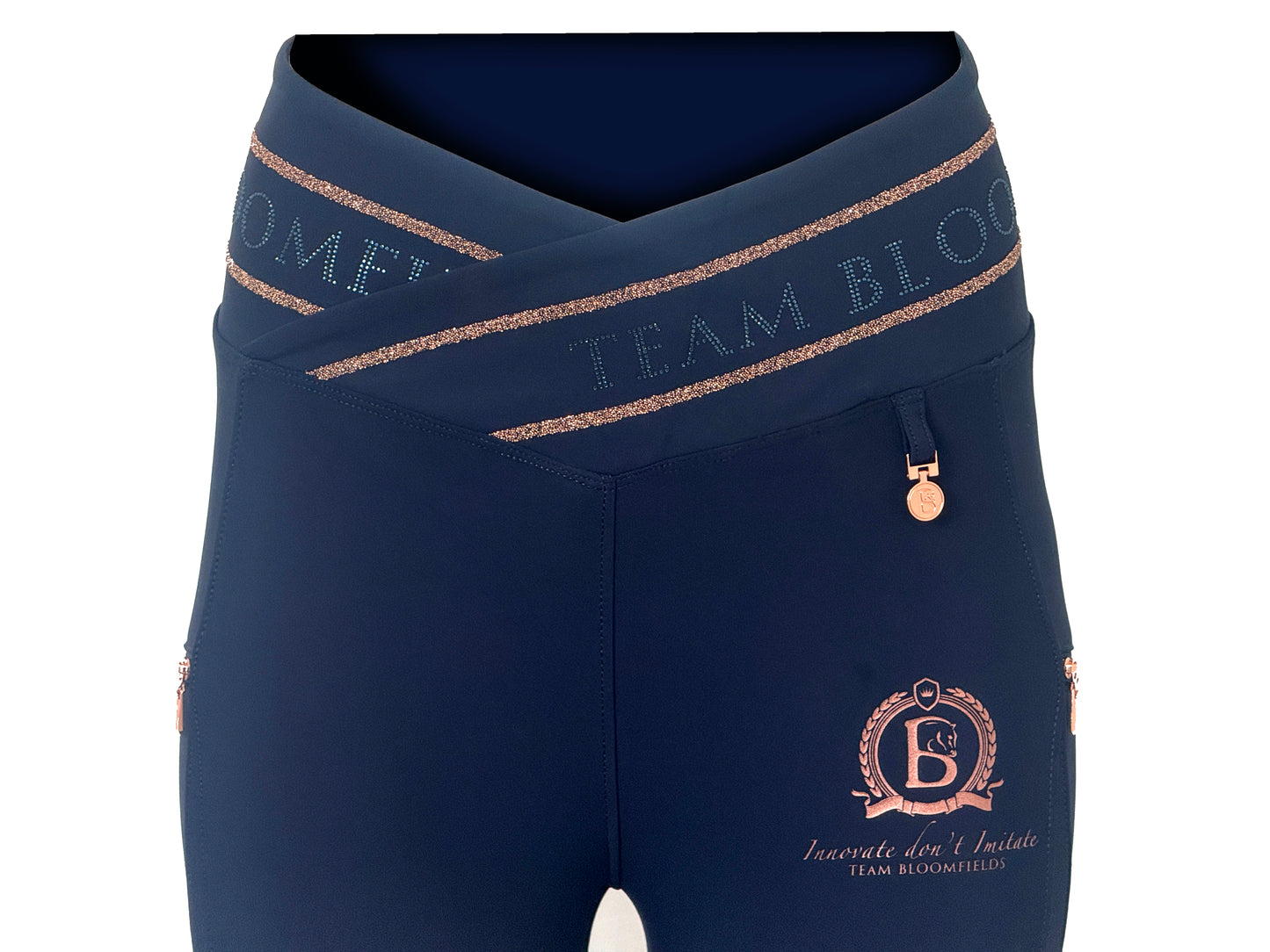 Mini Celeste Navy Crystal leggings