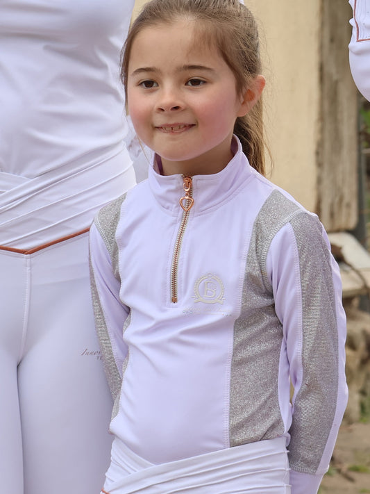Glimmer White Mini Base Layer With Long Sleeves