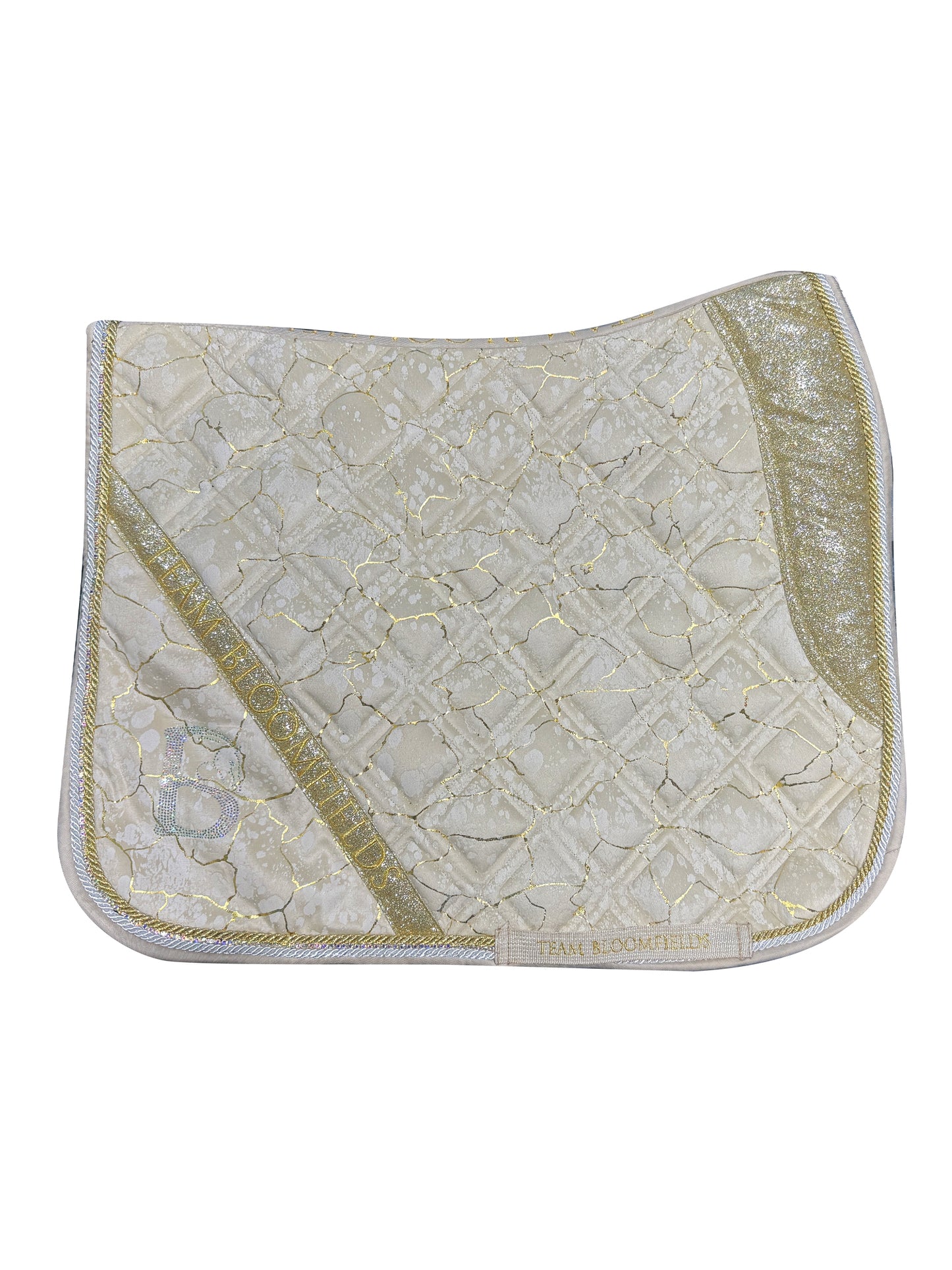 Electra Cream and Gold Dressage Saddle Pad