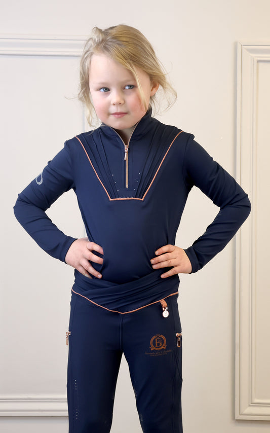 Mini Maya Navy Pleated Base Layer