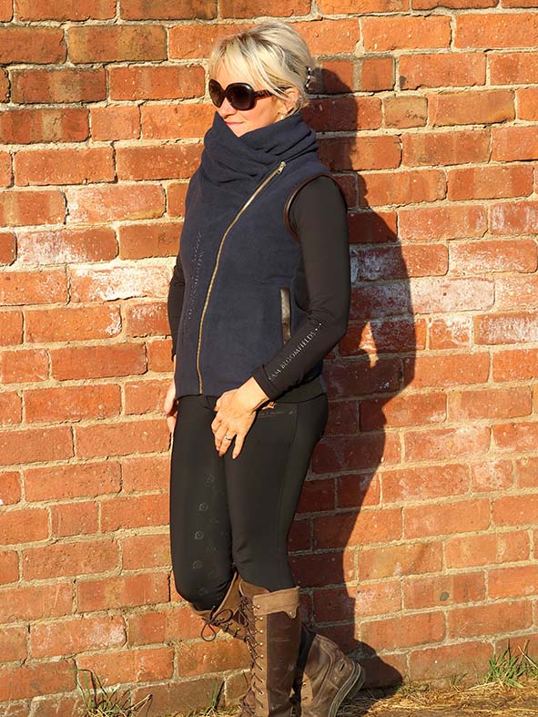 Sienna Country Fleece Navy Gilet