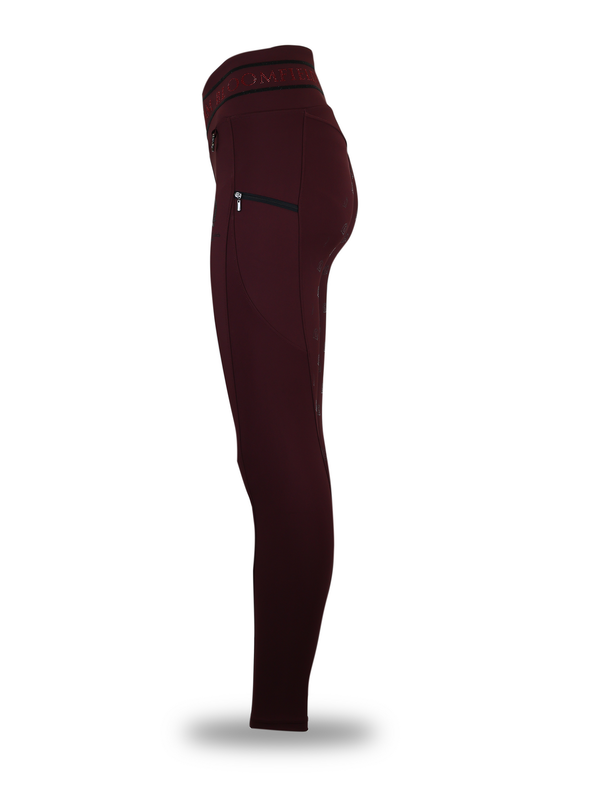 Celeste Burgundy Crystal Leggings