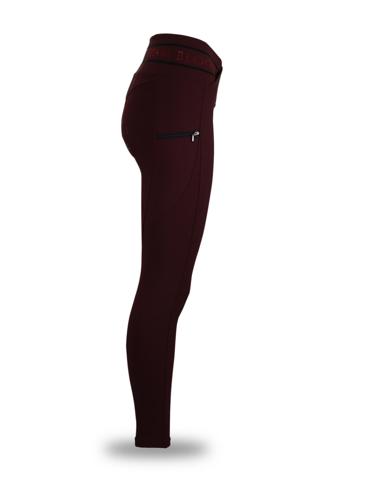 Celeste Burgundy Crystal Leggings