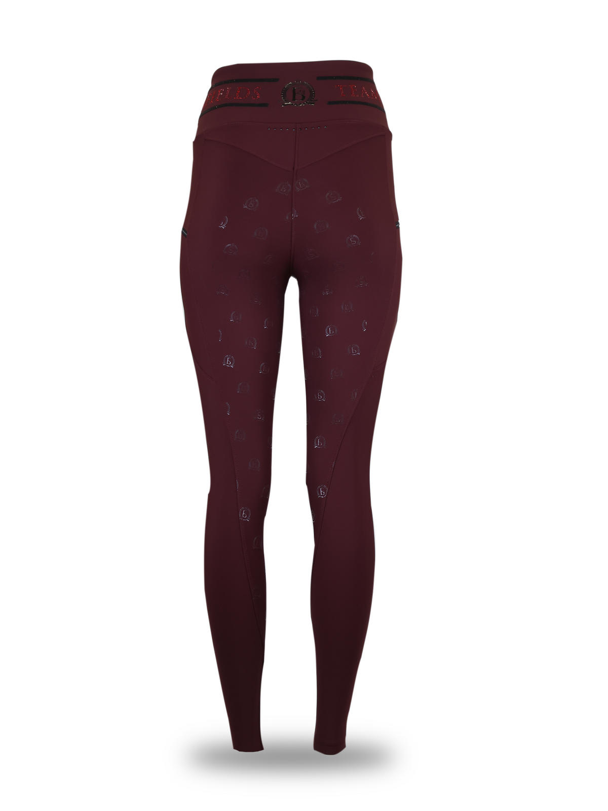 Celeste Burgundy Crystal Leggings