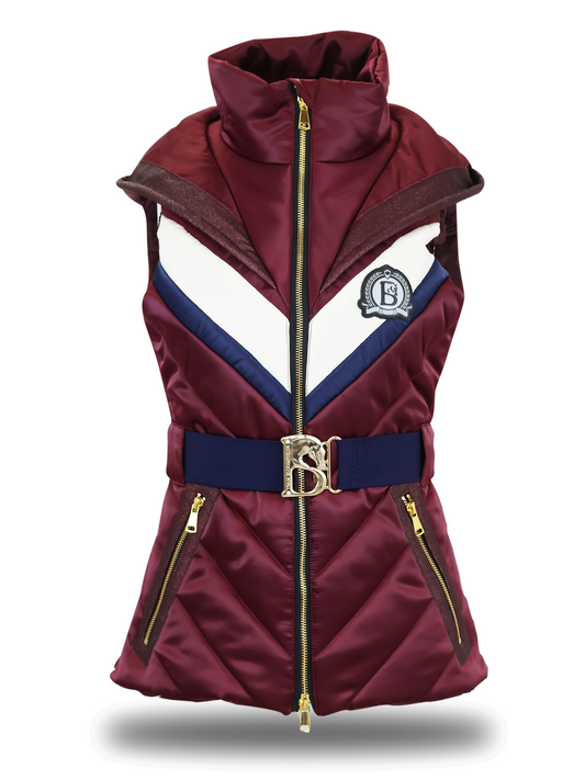 Kids Ella Mulberry Hooded Gilet