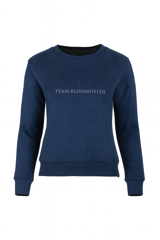 Summer Navy With Navy Rhinestones Crew Neck Top