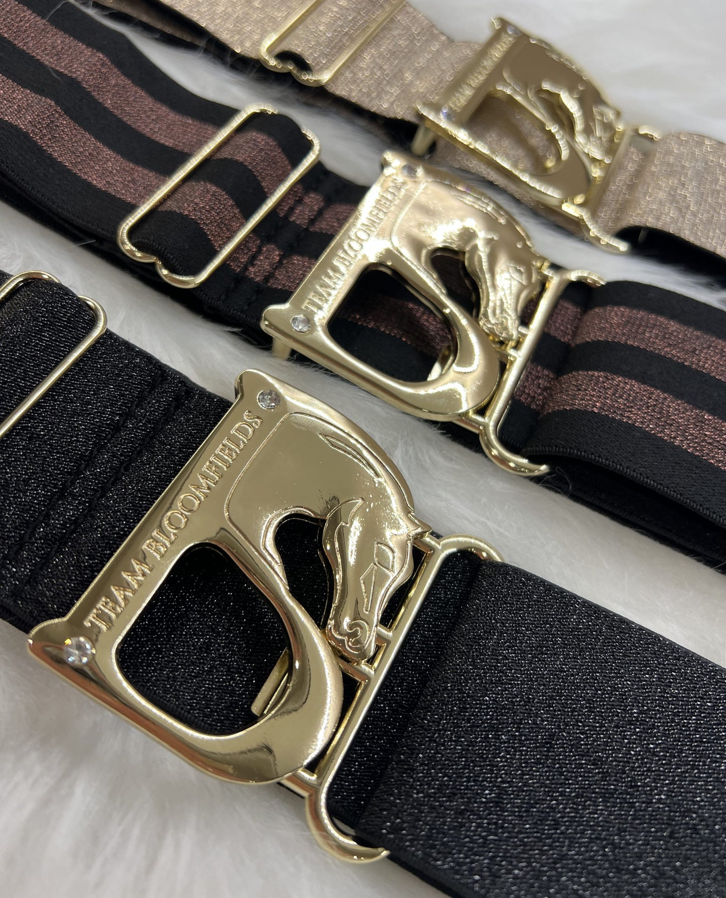 Black & Chocolate With Gold Bloomfields B Belt