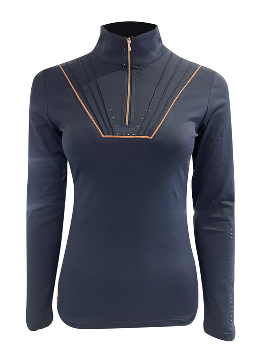 Maya Navy Pleated Base Layer