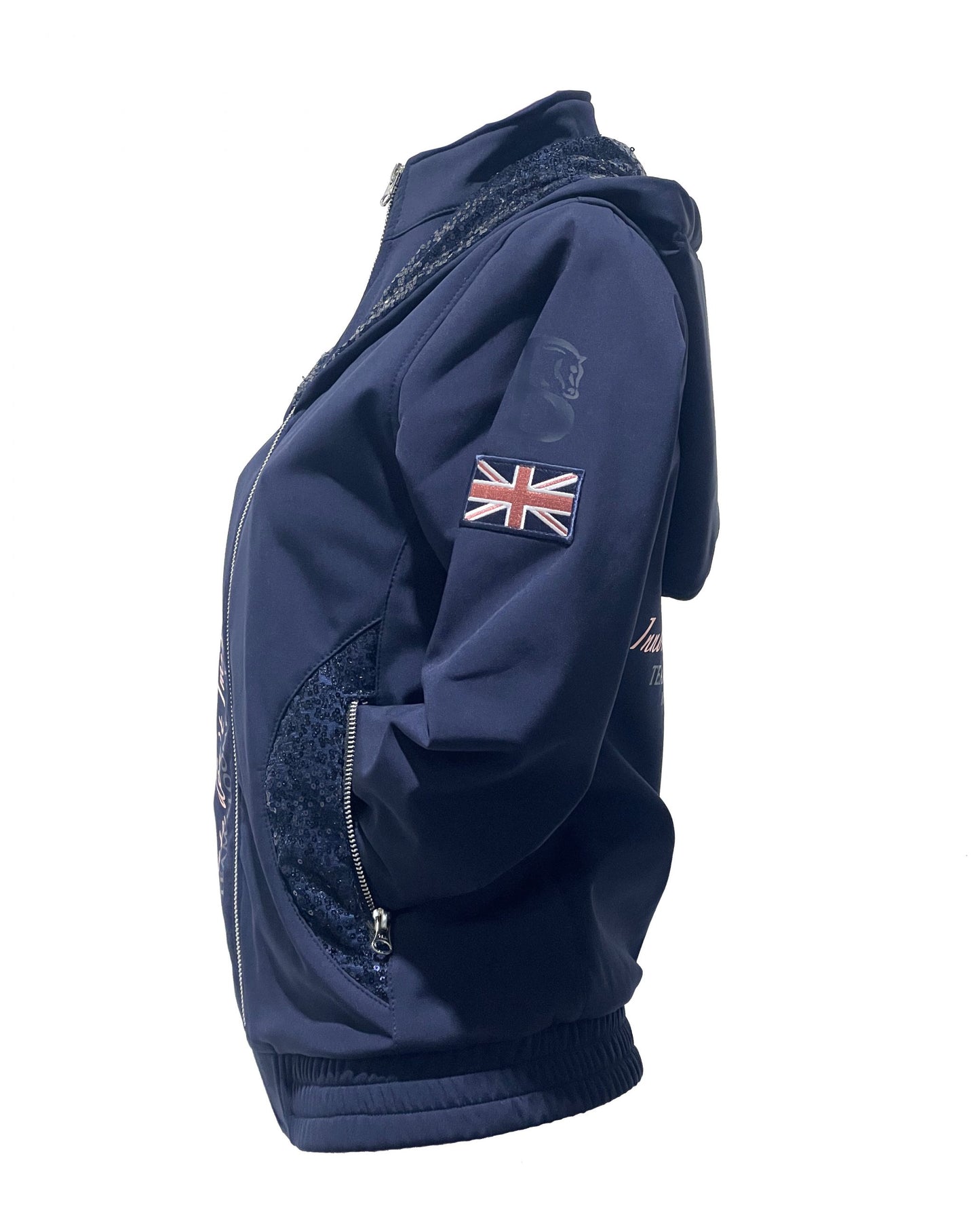 Freya Navy Double Collar Showerproof Jacket